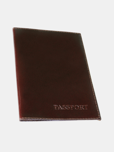Обложка для паспорта ВЕКТОР Cori ОП-102-1120 коричневая из натуральной кожи