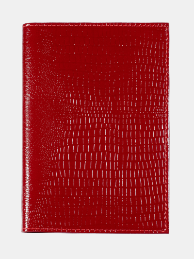 Обложка для паспорта ВЕКТОР Cori ОП-102-3230 красная из натуральной кожи