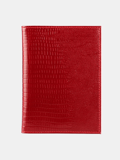 Обложка для паспорта ВЕКТОР Rizzo ОП-104-3230 красная из натуральной кожи