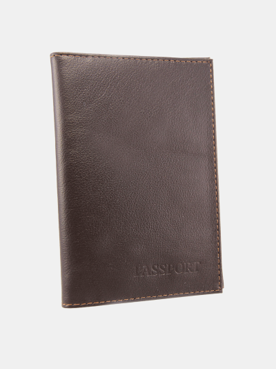 Обложка для паспорта ВЕКТОР Pasco ОП-120-1020 коричневая из натуральной кожи