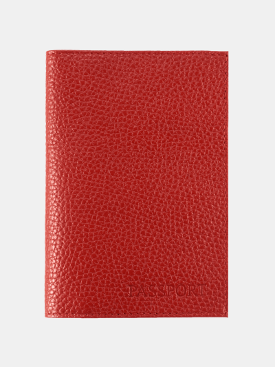 Обложка для паспорта ВЕКТОР Lippo ОП-122-1530 красная из натуральной кожи