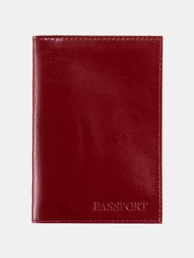 Обложка для паспорта ВЕКТОР Lippo ОП-122-2130 красная из натуральной кожи