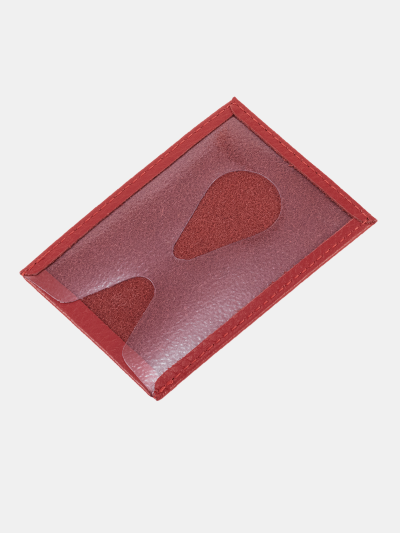 Чехол для транспортной карты ВЕКТОР Kartt КХ-315-1530 красный из натуральной кожи