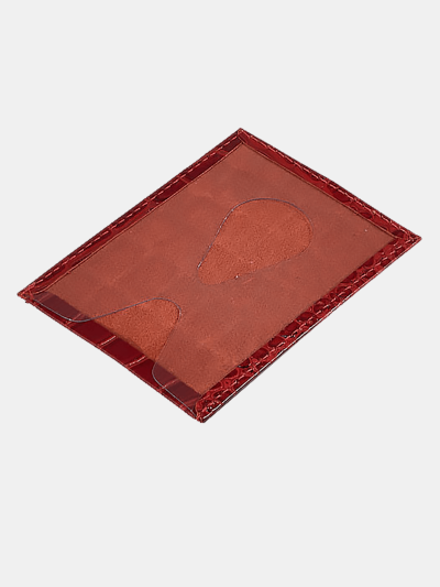 Чехол для транспортной карты ВЕКТОР Kartt КХ-315-3130 красный из натуральной кожи